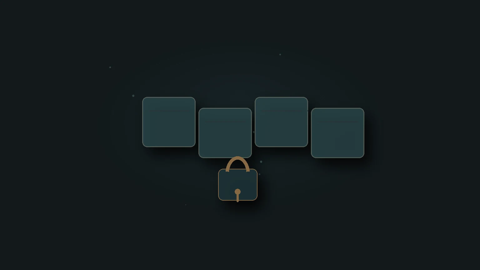 Illustration of a shadowy marketplace stall with a question mark, representing dark web scam risk