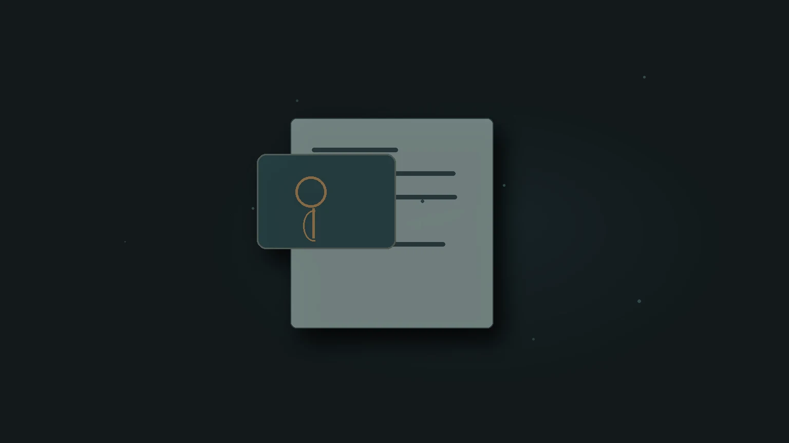 Illustration of a magnifying glass over a list of leaked personal data records